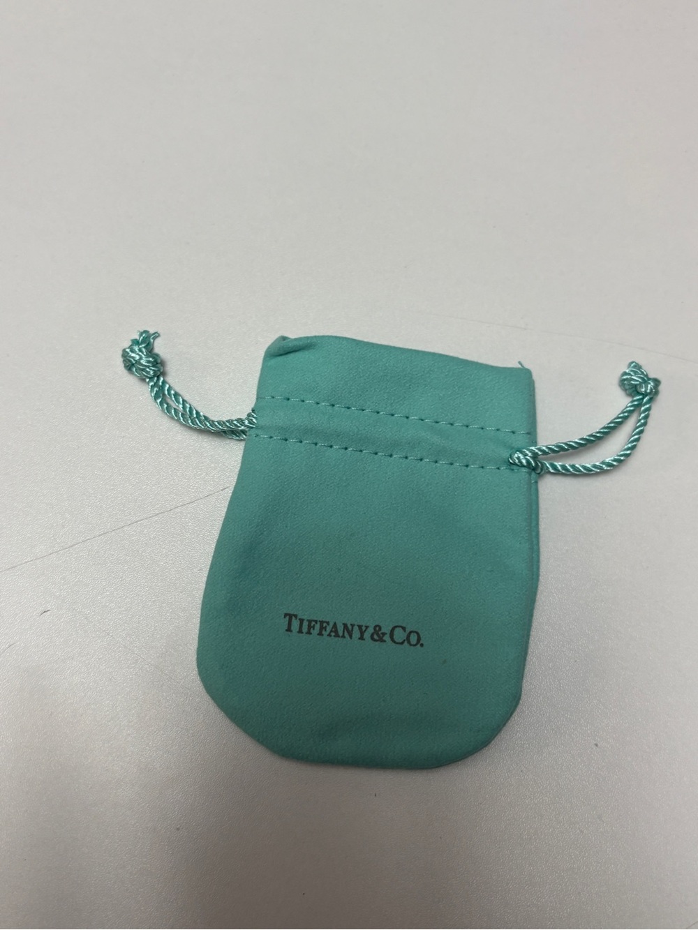 Tiffany & Co. robin's-egg blue drawstring jewelry pouch